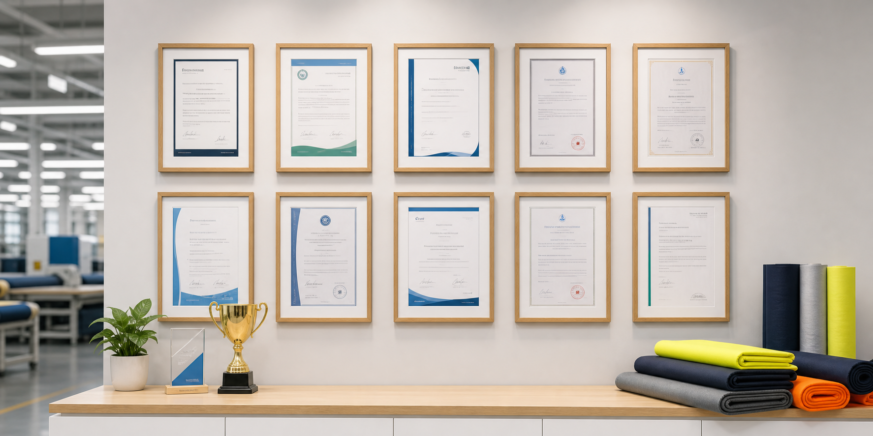 Certification wall and product display